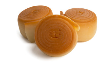smoked slovak cheese isolated