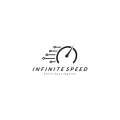 Unlimited speed logo design for the racing logo