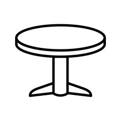 Round table icon vector sign and symbols