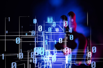 Digital Network and data concept