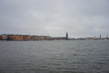 Stockholm cityscape seen from the south