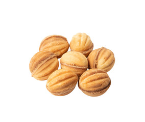 Sweets baking muffins with filling, confectionery for coffee and tea, delicious breakfast.