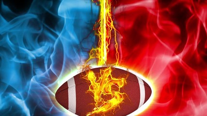 versus rugby fire background animation