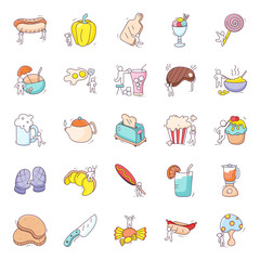  Pack Of Meal Flat Icons 