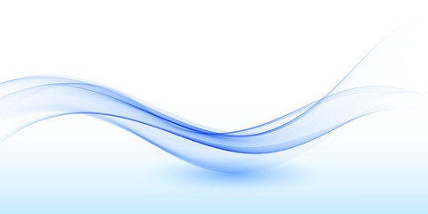 Abstract blue wave vector background Flow blue wave