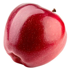 Red apple isolated on white background, clipping path, full depth of field