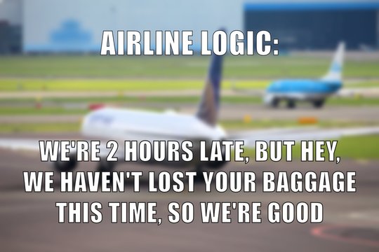 Airline lost baggage and delays