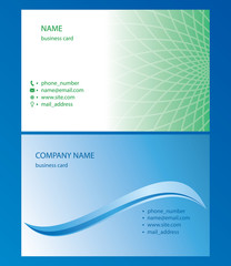Naklejka premium vector backgrounds with abstractions - green and blue business cards
