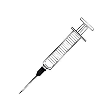Syringe icon isolated on a white background. EPS10