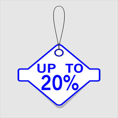 Obraz na płótnie Canvas up to 20% discount icon hanger with white background
