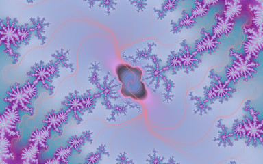 Pink blue christmas tree decoration