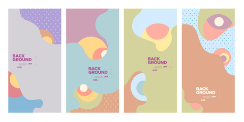 vector flat geometric and curve background pattern in soft colours for summer event and decoration