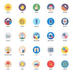  Business and Banking Flat Icons Pack 