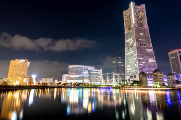 Obraz premium 神奈川県 横浜 みなとみらいの夜景