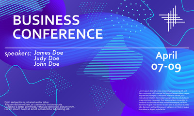 3d information. Conference design template.