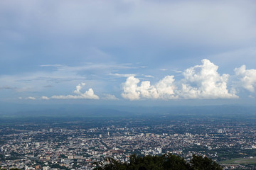 Chiang Mai downtown seen from Suthep mountain