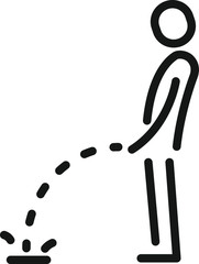 Man urinating icon