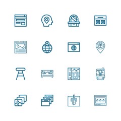 Editable 16 contemporary icons for web and mobile
