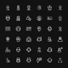Editable 36 avatar icons for web and mobile