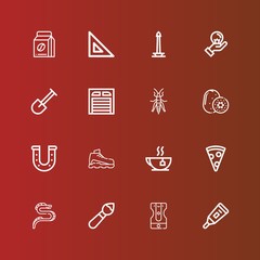 Editable 16 drawing icons for web and mobile