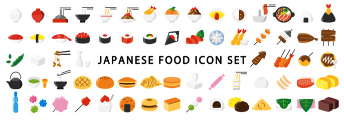 Big Set of Japanese Food Icon