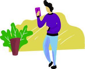 illustration of excessive smartphone use