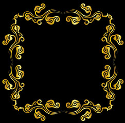 gold frame icon with a white background