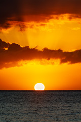 Big Orange Sunset in Maui Hawaii