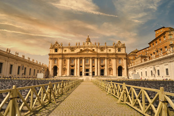 Obraz premium Basilica di San Pietro, Vatican, Rome, Italy Saint Peter Square