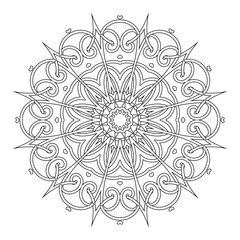 Coloring book page. Vintage decorative elements. Jpeg