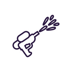 water gun toy, line style icon