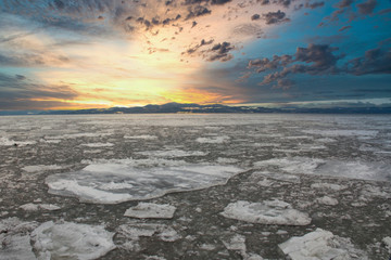 Icebergs sur le Saint-Laurent