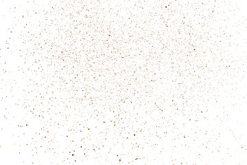 Coffee Color Grain Texture Isolated on White Background. Chocolate Shades Confetti. Brown Particles. Digitally Generated Image. Vector Illustration, EPS 10.