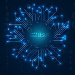 Luminous circuit with round frame