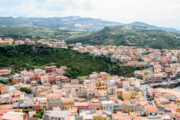 Fototapeta premium fortress located on the palau hills in sardinia with particular stairways and spectacular views over the city and the sea