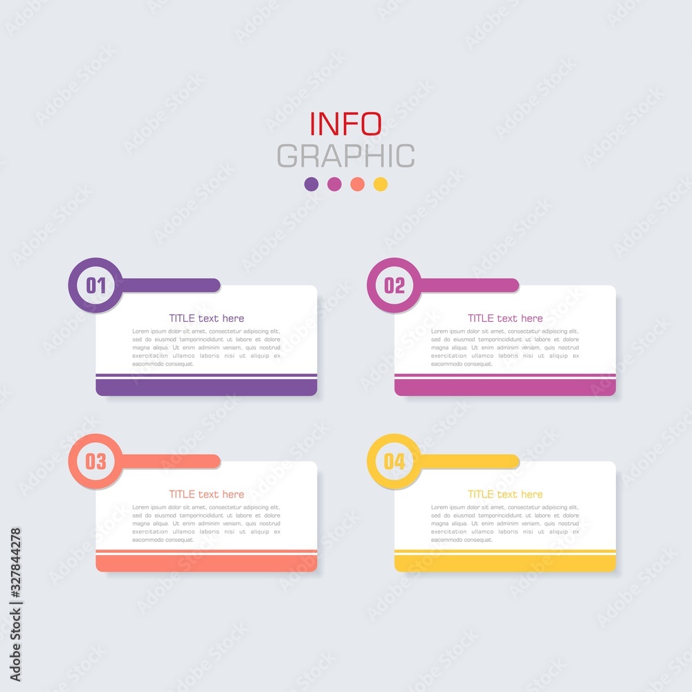 Fototapete business data visualization. infographic element with icons and options or steps. can be used for pr