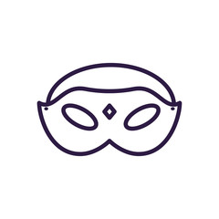 carnival mask, line style icon