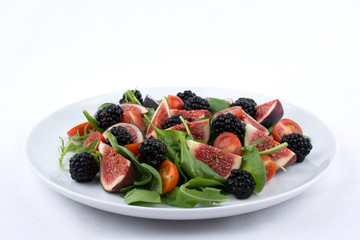 Vegan Fig, Blackberry and Rocket Salad