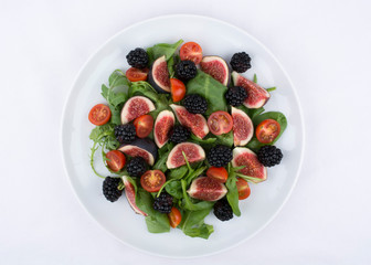 Vegan Fig, Blackberry and Rocket Salad