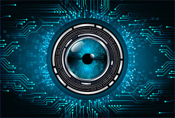 Blue eye cyber circuit future technology concept background