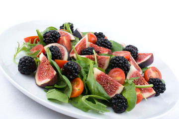 Vegan Fig, Blackberry and Rocket Salad