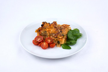 Vegetarian Lasagna with Spinach and Cheery Tomato
