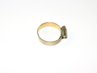 Pipe clamp on white background.
