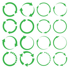 Set of recycling symbols.