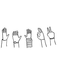 Fototapeta premium Applause hand drawn illustration with doodle style vector