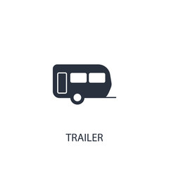 Trailer icon. Simple transport element illustration.