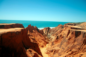 Falésias e mar 2