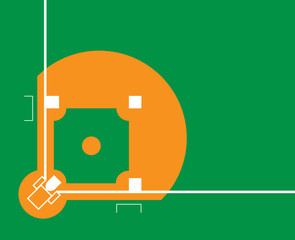 Baseball field.Baseball park.Sports.Flat.Vector illustration
