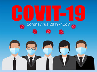 covit-19, Disease, Coronavirus 2019-nCoV concept, Mask to protection