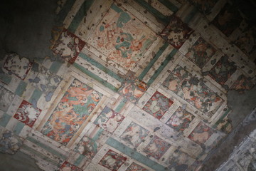 Obraz premium Ajanta Buddhist heritage sites, painting, Aurangabad, India